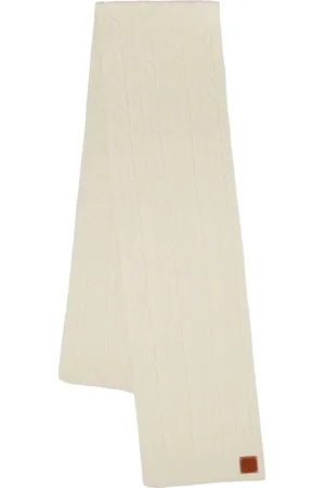 MULBERRY Akcesoria, unisex, Beżowy, ONE SIZE, Wełna, Miękki szal z łańcuszkowym splotem kablowym