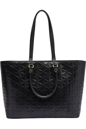 Lacoste Torebki, Kobieta, Czarny, ONE SIZE, Skóra, Maheki Skórzana Torba Tote