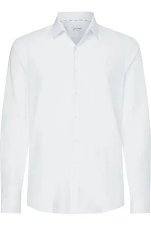 Calvin Klein Koszule, Mężczyzna, Biały, XL, Bawełna, Nowoczesna Biała Koszula Bawełniana