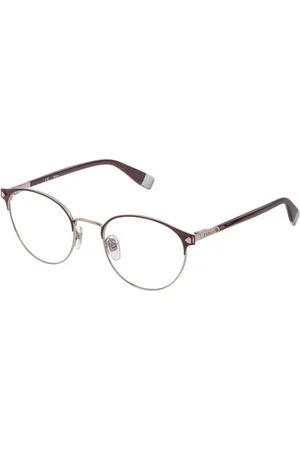 Furla Akcesoria, Kobieta, Żółty, ONE SIZE, Złote okulary w metalowej oprawie