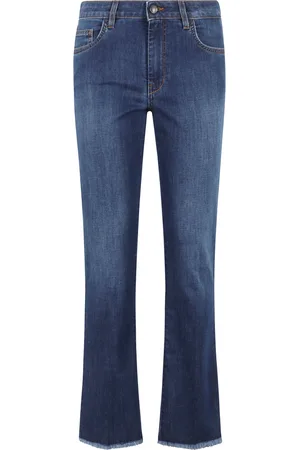 FAY Jeansy, Kobieta, Niebieski, W28, Spodnie Cropped
