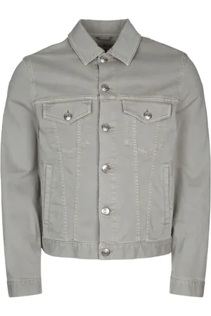 Brunello Cucinelli Kurtki, Mężczyzna, Szary, 3XL, Denim, Kurtki Dżinsowe dla Stylowych Looków