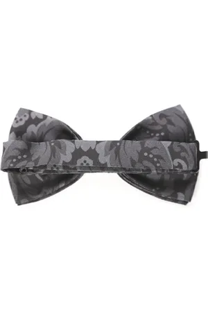 Dolce & Gabbana Akcesoria, Mężczyzna, Szary, ONE SIZE, Barokowy Jedwabny Krawat Antracyt
