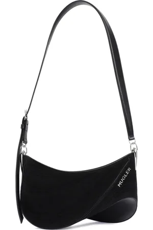 MUGLER Torebki, Kobieta, Czarny, ONE SIZE, Bawełna, Curve Bag