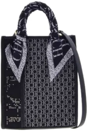 Carolina Herrera Torebki, Kobieta, Czarny, ONE SIZE, Bawełna, Elegancka Mini Torebka Shopping