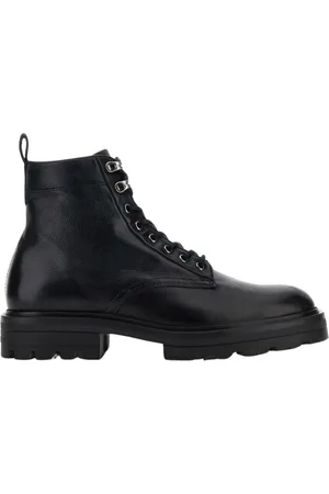 Hogan Buty, Mężczyzna, Czarny, 42 EU, Skóra, B999 Czarne Botki Taktyczne H673