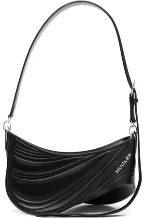 MUGLER Torebki, Kobieta, Czarny, ONE SIZE, Skóra, Torebka Crossbody Spiral Curve