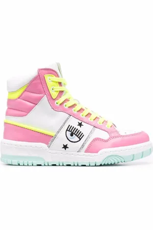 Chiara Ferragni Buty, Kobieta, Różowy, 40 EU, Skóra, Sneakersy typu High-Top Bold Eye