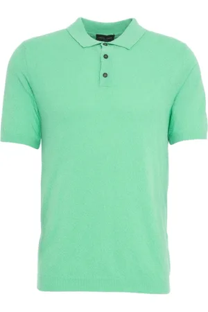 Roberto Collina Koszulki, Mężczyzna, Zielony, L, Bawełna, Zielony Swetrowy Polo Shirt
