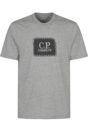 C.P. Company Koszulki, Mężczyzna, Szary, S, Bawełna, Koszulka T-Shirt z Krótkim Rękawem