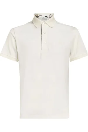 Etro Koszulki, Mężczyzna, Biały, L, Bawełna, Koszulka Polo
