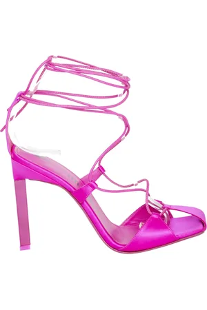 The Attico Buty, Kobieta, Różowy, 37 EU, Satyna, Adele Sznurowane Czółenka