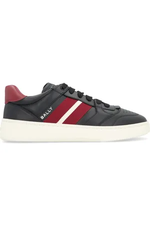 Bally Buty, Kobieta, Czarny, 39 EU, Skóra, Rebby Leather Low-Top Sneakers
