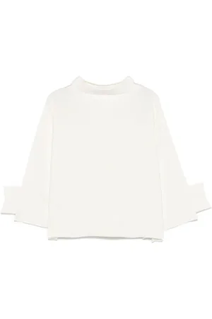 Issey Miyake Bluzki, Kobieta, Biały, M, Koszulka z żebrowanym kwadratowym dekoltem