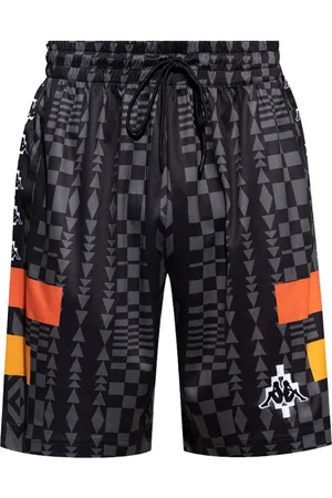 MARCELO BURLON Szorty, Mężczyzna, Szary, L, Geometryczne Szorty z Logo