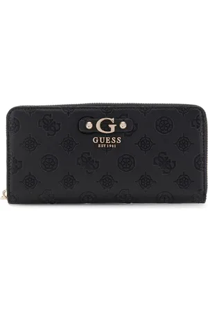 Guess Akcesoria, Mężczyzna, Czarny, ONE SIZE, Mały Portfel Zapinany na Zamek Gerty SLG