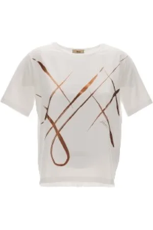 HERNO Koszulki, Kobieta, Biały, S, Białe T-shirty i Polosy
