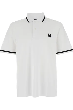 Msgm Koszulki, Mężczyzna, Biały, XL, Bawełna, Białe Polo z Klasycznym Kołnierzykiem i Logo