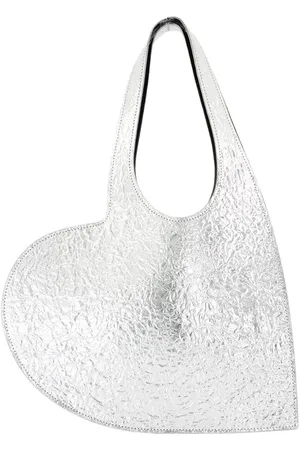COPERNI Torebki, Kobieta, Szary, ONE SIZE, Skóra, Torebka Shopper w Kształcie Serca