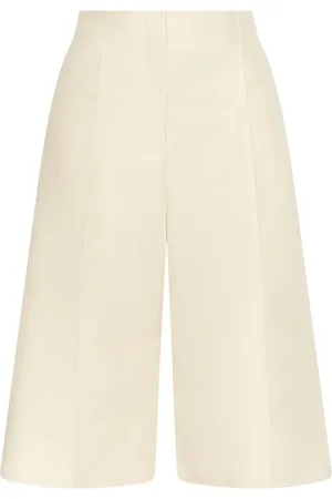 Marni Szorty, Kobieta, Beżowy, M, Bawełna, Logo Bermuda Shorts