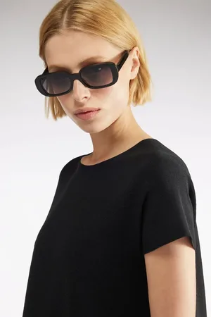 LIVIANA CONTI Koszulki, Kobieta, Czarny, S, Kimono Sleeve Viscose Top