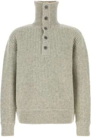 DRIES VAN NOTEN Swetry, Mężczyzna, Szary, L, Wełna, Przytulny szary sweter z wełny