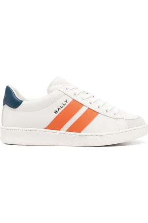 Bally Buty, Kobieta, Biały, 37 1/2 EU, Białe Buty Sportowe na Płaskiej Podeszwie