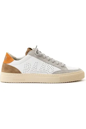 P448 Buty, Kobieta, Biały, 39 EU, Skóra, Białe skórzane sneakersy