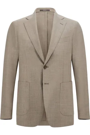 Boggi Milano Kurtki, Mężczyzna, Beżowy, 3XL, B-Aria Stretch Wool Jacket