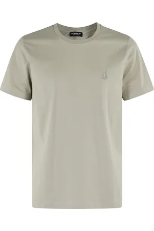 Dondup Koszulki, Mężczyzna, Zielony, L, Bawełna, Koszulka T-shirt z nadrukiem logo Jersey