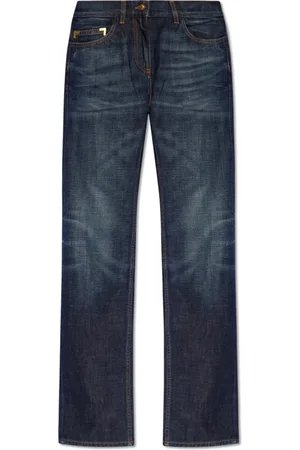 Palm Angels Jeansy, Kobieta, Niebieski, W26, Bawełna, Jeansyy z prostymi nogawkami