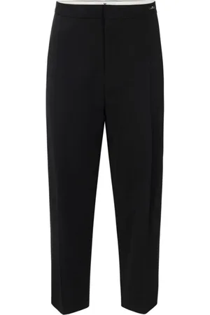 Elisabetta Franchi Spodnie, Kobieta, Czarny, L, Poliester, Stylowe spodnie typu cropped