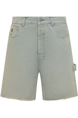 AMBUSH Szorty, Mężczyzna, Niebieski, W30, Denim, Szorty z Denimu z Surowym Brzegiem
