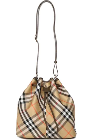 Burberry Torebki, Kobieta, Wielobarwność, ONE SIZE, Bawełna, Torebka typu Bucket Bag Vintage Check