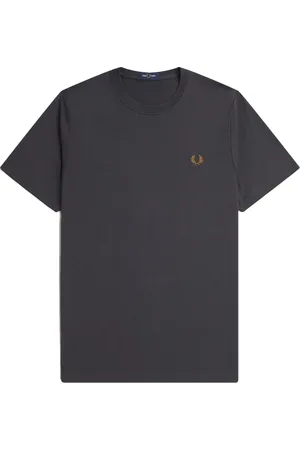 Fred Perry Koszulki, Mężczyzna, Szary, L, Bawełna, T-shirt z okrągłym dekoltem