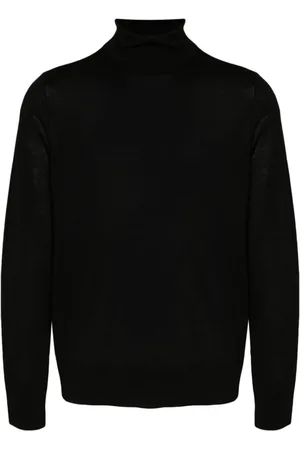 Dsquared2 Swetry, Mężczyzna, Czarny, M, Wełna, Wełniany sweter z golfem