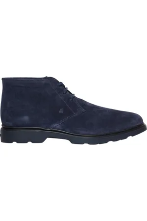 Hogan Buty, Mężczyzna, Niebieski, 43 EU, Zamsz, Niebieskie Zamszowe Botki Aw 23