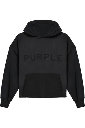Purple Brand Bluzy, Mężczyzna, Czarny, M, Bawełna, Oversized Shadow Symbol Hoodie