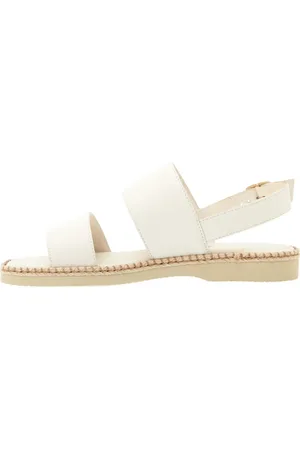 Hogan Buty, Kobieta, Biały, 36 EU, Skóra, Płaskie sandały