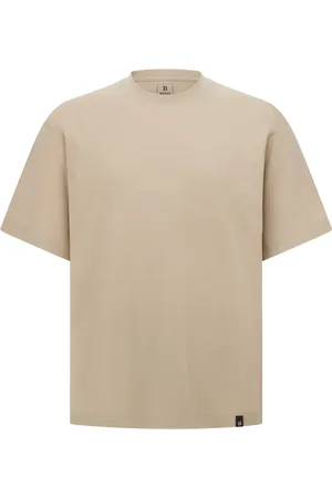 Boggi Milano Koszulki, Mężczyzna, Beżowy, S, Bawełna, Wysokiej Jakości Koszulka Jersey