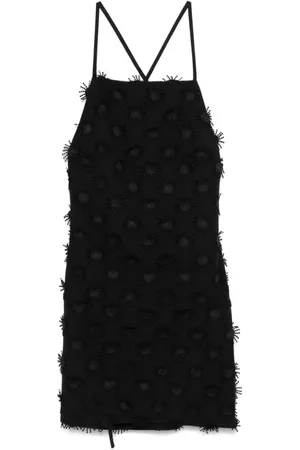 Msgm Sukienki, Kobieta, Czarny, XS, Bawełna, Czarna Sukienka