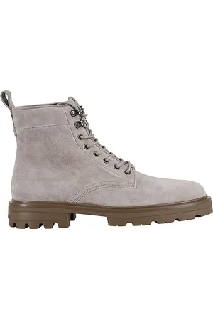 Hogan Buty, Mężczyzna, Szary, 41 EU, Skóra, Codzienne sznurowane botki