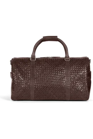 Howard London Torebki, Mężczyzna, brązowy, ONE SIZE, Skóra, Pleciona Torba Weekendowa