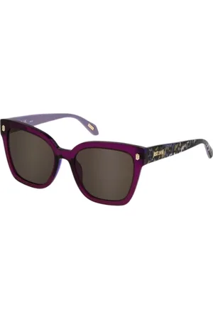 Roberto Cavalli Akcesoria, Kobieta, Fioletowy, ONE SIZE, Len, Kobiece Okulary Jaguar & Camo