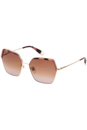 Furla Akcesoria, Kobieta, Wielobarwność, ONE SIZE, Metalowe okulary przeciwsłoneczne