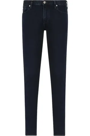 Emporio Armani Jeansy, Mężczyzna, Niebieski, W34, Bawełna, Jeansyy Slim Fit – Ponadczasowy Klasyk