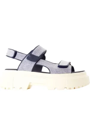 Hogan Buty, Kobieta, Niebieski, 39 EU, Bawełna, Sandały Cinturino