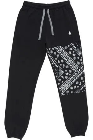 MARCELO BURLON Spodnie, Mężczyzna, Czarny, L, Bawełna, Bandana Relax Sweatpants