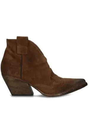Elena Iachi Buty, Kobieta, brązowy, 40 EU, Zamsz, Kowbojki z zamszu w kolorze koniakowym vintage