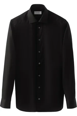 Eton Koszule, Mężczyzna, Czarny, XS, Bawełna, Koszula Twill Signature